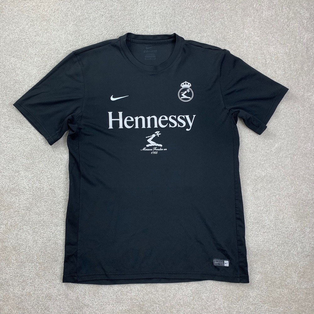 Nike Hennessy Shirt Mens Medium Black Dri-FIT Soccer Jersey Style 645504-010